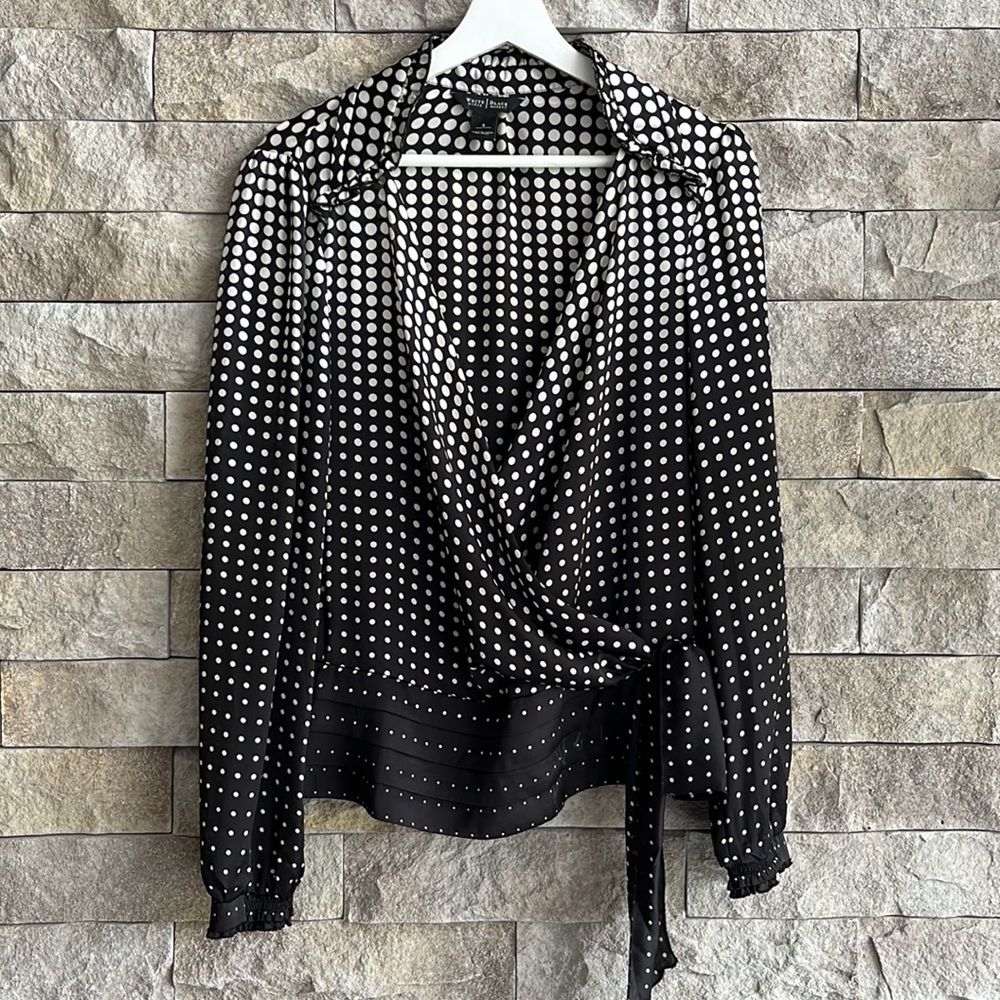 WHBM polka dot blouse